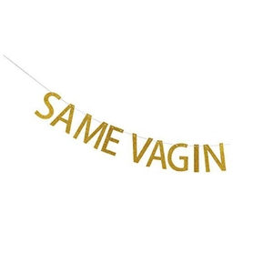 Golden glitter Same Vagin banner for bachelorette party wedding bridal shower decor