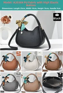 Detailed internal structure and multi-color selection of PU leather crossbody handbag