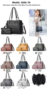 Internal view of the large capacity tote bag set showing three compartments and texture