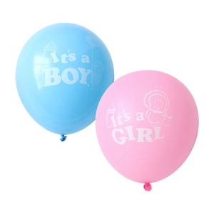 Gender Reveal Latex Balloons Its a Boy Its a Girl Printed Round Balloons For Baby Shower Newborn Birthday Party Decoration