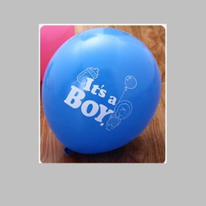 Blue 'It's a BOY!' latex balloon for newborn baby boy shower and party decoration