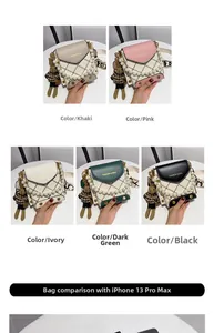 Mini sac à bandoulière matelassé avec chaîne en perles et charme lapin en 5 coloris