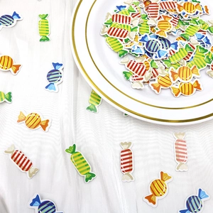 Confettis de bonbons rayés colorés pour décoration de table d'anniversaire et DIY