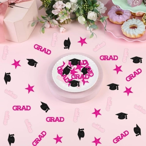 Confettis de remise de diplôme 2026 avec lettres GRAD, étoiles et chapeaux