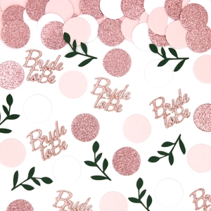 Confeti Bride To Be Rosa Oro Rosa Purpurina Boda Bridal Shower Decoración de Mesa Fiesta de Cumpleaños Compromiso Confeti de Papel