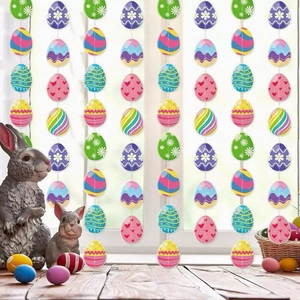Paaseieren Hangende Decoraties Kleurrijk Papier Dubbelzijdig Bedrukt Voor Huis En Feest Venster Decor