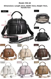 Detailed dimensions and color options for this versatile litchi pattern crossbody bag