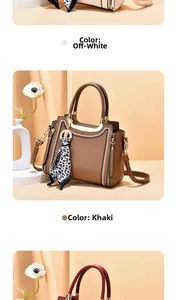 Three elegant tote bags in cream, khaki, and burgundy featuring weave details and scarves