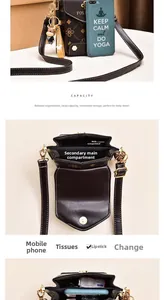 Internal structure of mini crossbody bag with double main compartments for essentials
