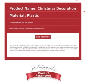 Detailed Christmas wreath specifications including plastic material and snow flocking tips