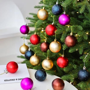 Bolas de Navidad de Plástico Mate con Copos de Nieve Adornos Colgantes para Árbol Irrompibles para Fiesta de Navidad Hogar