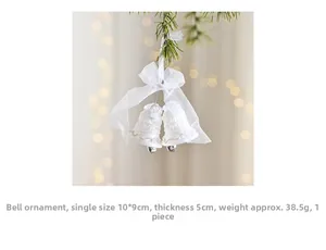 Weihnachtsglocke mit geometrischem Muster, Abmessungen 10x9x5cm im Detailbild