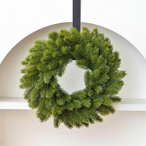 Artificial Christmas Wreath PE Thickened Green Pine Needle Door Hanging Decoration For Xmas Home Holiday Party Decor