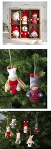 Spécifications détaillées des dimensions pour les gnomes de Noël suspendus en feutrine
