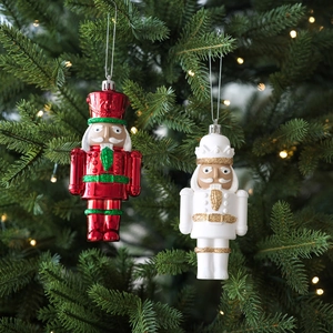 Nussknacker Soldat Weihnachtsbaumschmuck Glitzer Soldat Figur Hängende Dekorationen Für Feiertage Haus Deko Party