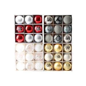 36-piece 8cm hand-painted Christmas tree ball set with glitter and matte textures
