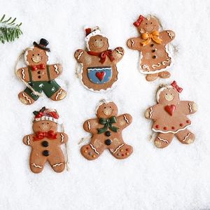 Lebkuchenmann Weihnachtsbaumschmuck Kollektion Aus Harz Handbemalt Festlicher Hängeanhänger Traditionelle Weihnachtsdekoration Für Zuhause Party