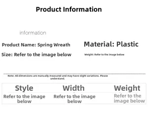 Detailed specifications and material list for the spring artificial lavender wreath