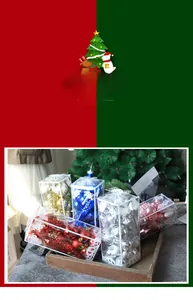 Detail of assorted Christmas ball ornaments in five colors with matte and glossy textures