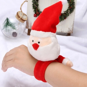 Bracelet de Noël en peluche Père Noël pour enfants, décoration cadeau festive