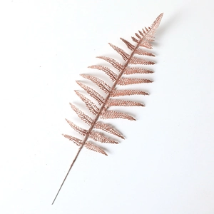 Elegant rose gold glitter fern leaf branch for Christmas tree and home decor decoration
