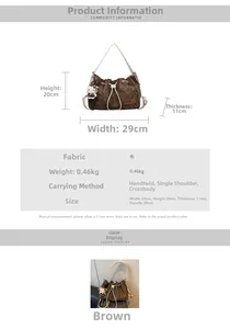 Detail view of leopard print canvas tote bag showing size specs and Kitty pendant