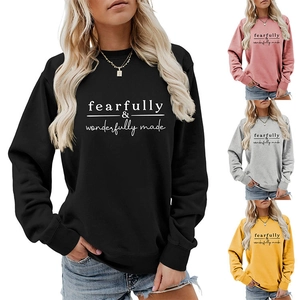 Sweatshirts femme col rond fearfully wonderfully made en noir rose gris et jaune