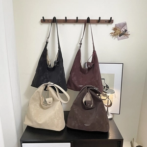 Sac fourre-tout vintage minimaliste grande capacité pour femmes en quatre couleurs mates