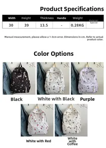 Spécifications de taille et choix de couleurs du sac à dos en toile à nœuds