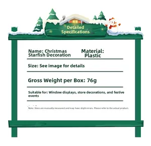 Detaillierte Spezifikationen für Seestern Weihnachtsbaumschmuck aus Kunststoff