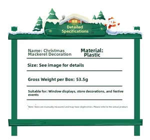 Spécifications de la décoration de maquereau de Noël indiquant le matériau et le poids