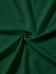 Close-up of soft dark green brushed fabric texture with high quality cotton blend feel