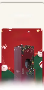 Détails de l'emballage de Noël avec icônes LED, musique et motifs festifs élégants
