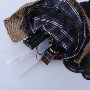 Sombreros de bruja a cuadros para Halloween con caja de sonido para decoraciones