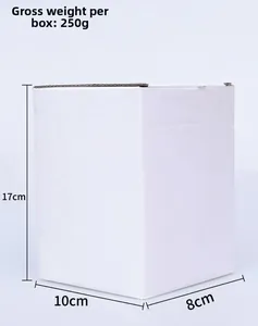 White cardboard packaging box for gingerbread man decor measuring 17x10x8cm and weighing 250g