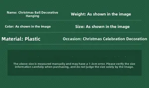 Detailed technical specifications for 10-15cm plastic Christmas pumpkin balls ornaments