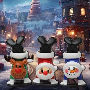 Christmas Wind Up Toys Plastic Upside Down Walking Santa Snowman Reindeer Novelty Holiday Party Favors Stocking Stuffers