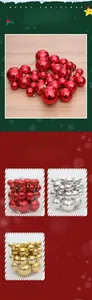 Macro detail of red, gold and silver Christmas tree ornaments with diamond facet texture