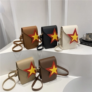 Sacs à bandoulière minimalistes avec décor d'étoiles en cinq couleurs et sangle réglable