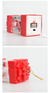 Detail of Christmas lantern with bottom battery compartment and power toggle switch