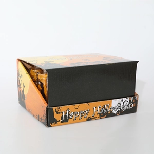 Candele LED per Halloween in scatola regalo decorativa nei colori arancio e nero