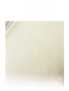 Macro shot of off-white woven fabric texture with intricate interlaced patterns for underarm bag