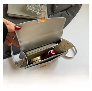 Interior view showing the large capacity of the stylish sequin crossbody bag