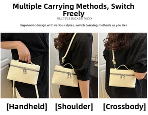 Three-way carry leather crossbody bag showing top handle and adjustable shoulder strap