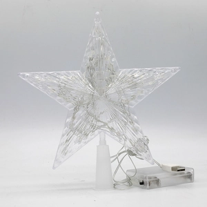 Funkelnde LED-Christbaumspitze Stern mit USB- und Batterieversorgung Optionen