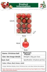 Macro detail of 3cm Christmas ball set showing matte, shiny and glitter textures