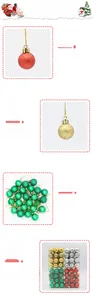 Detailed view of 3cm assorted Christmas balls with matte, glitter, and geometric textures