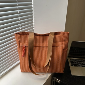 Large Capacity PU Leather Tote Bag For Women Casual Commuter Shoulder Bag With Zipper Multi-pocket Simple Fashion Handbag