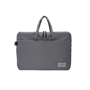 Minimalist grey large capacity nylon laptop bag and briefcase with dual handles