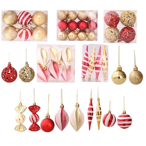 71-piece Christmas ball ornament set in red and gold for festive tree decoration